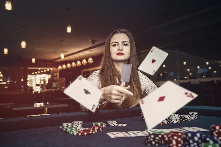 receh77 live blackjack table with professional dealer and studio lighting